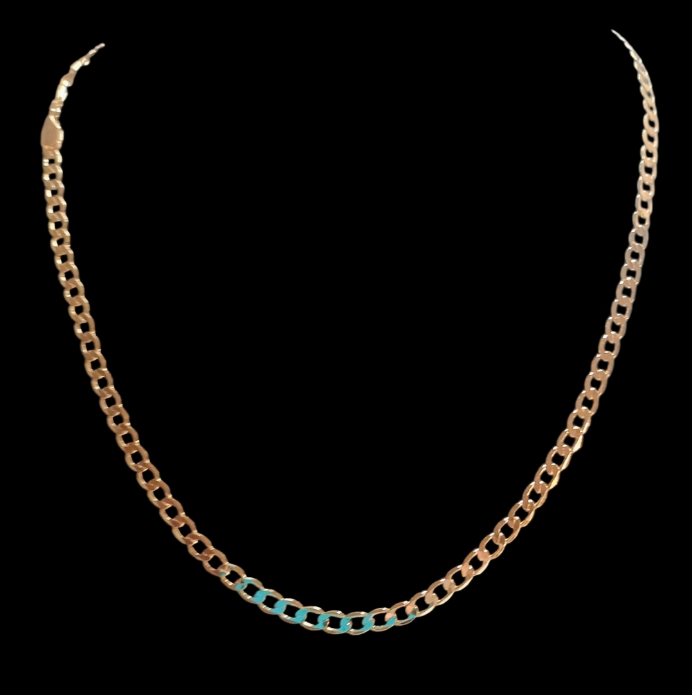 18k Italian Gold Filled Cuban Chain 22 Inch 4.5mm No Tarnish